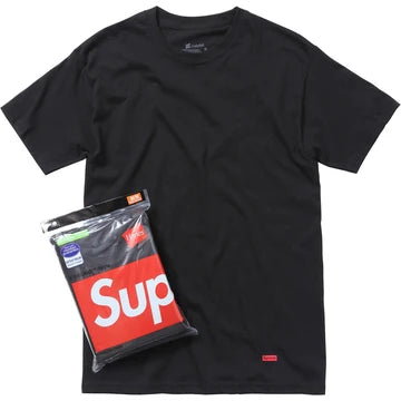 tee supreme black (pack de 3) TALLA XL