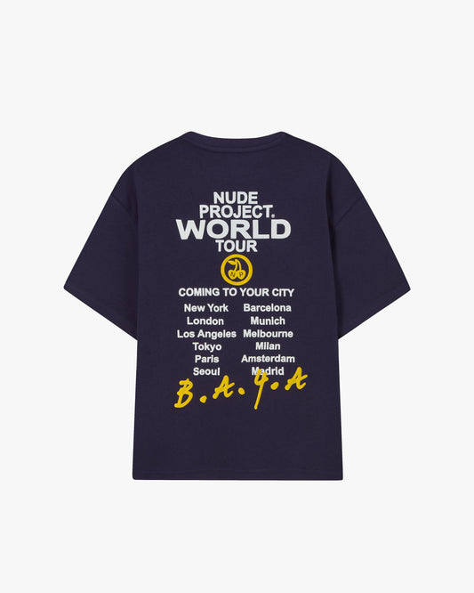Nude Tour Tee Navy TALLA M